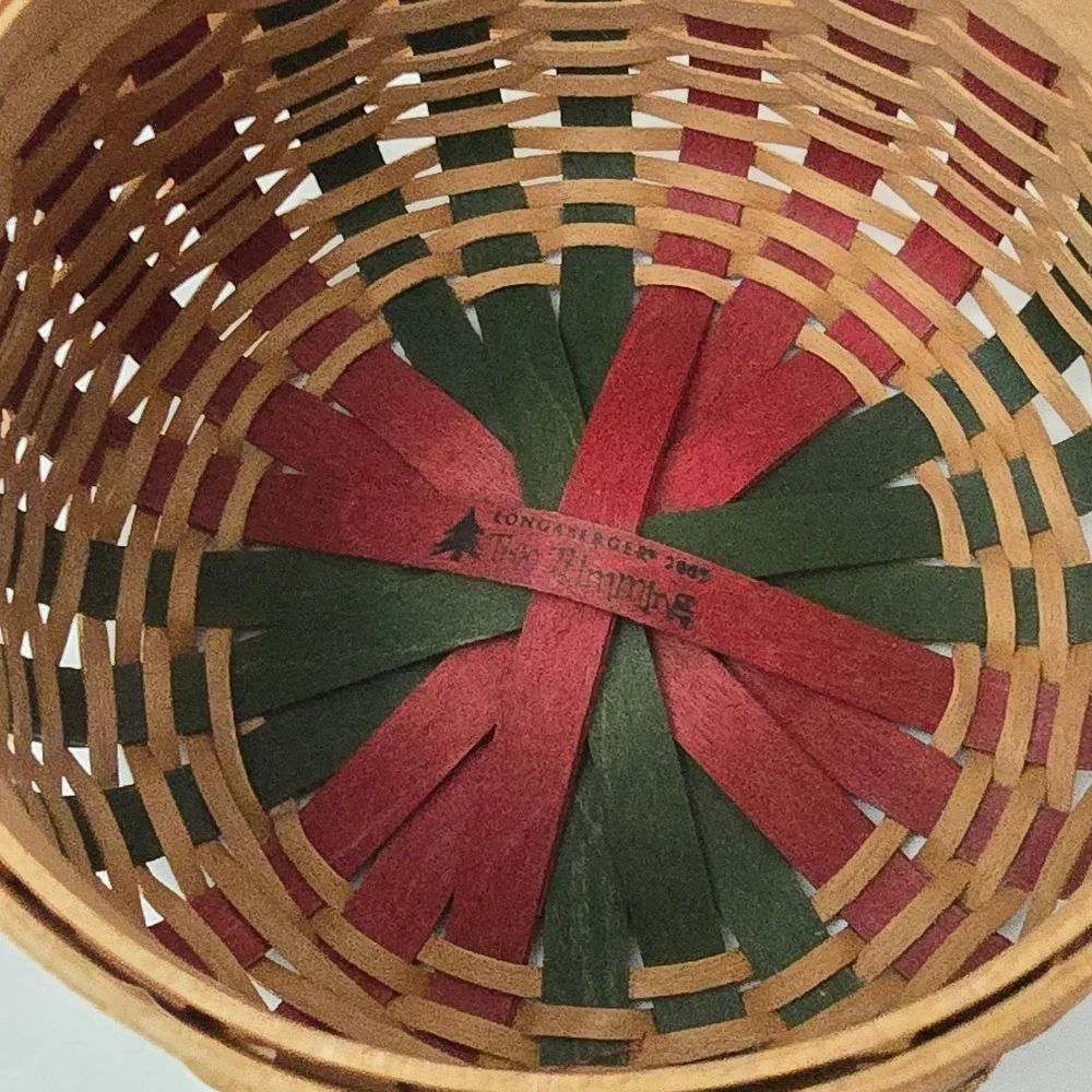 Longaberger Tree Trimmings Melody Basket Full Set Protector Liner Lid 2003